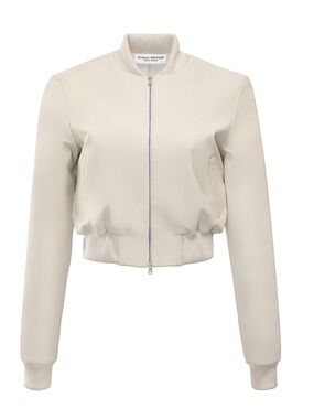 Susan Bender Leather Bomber Jacket - NWT!